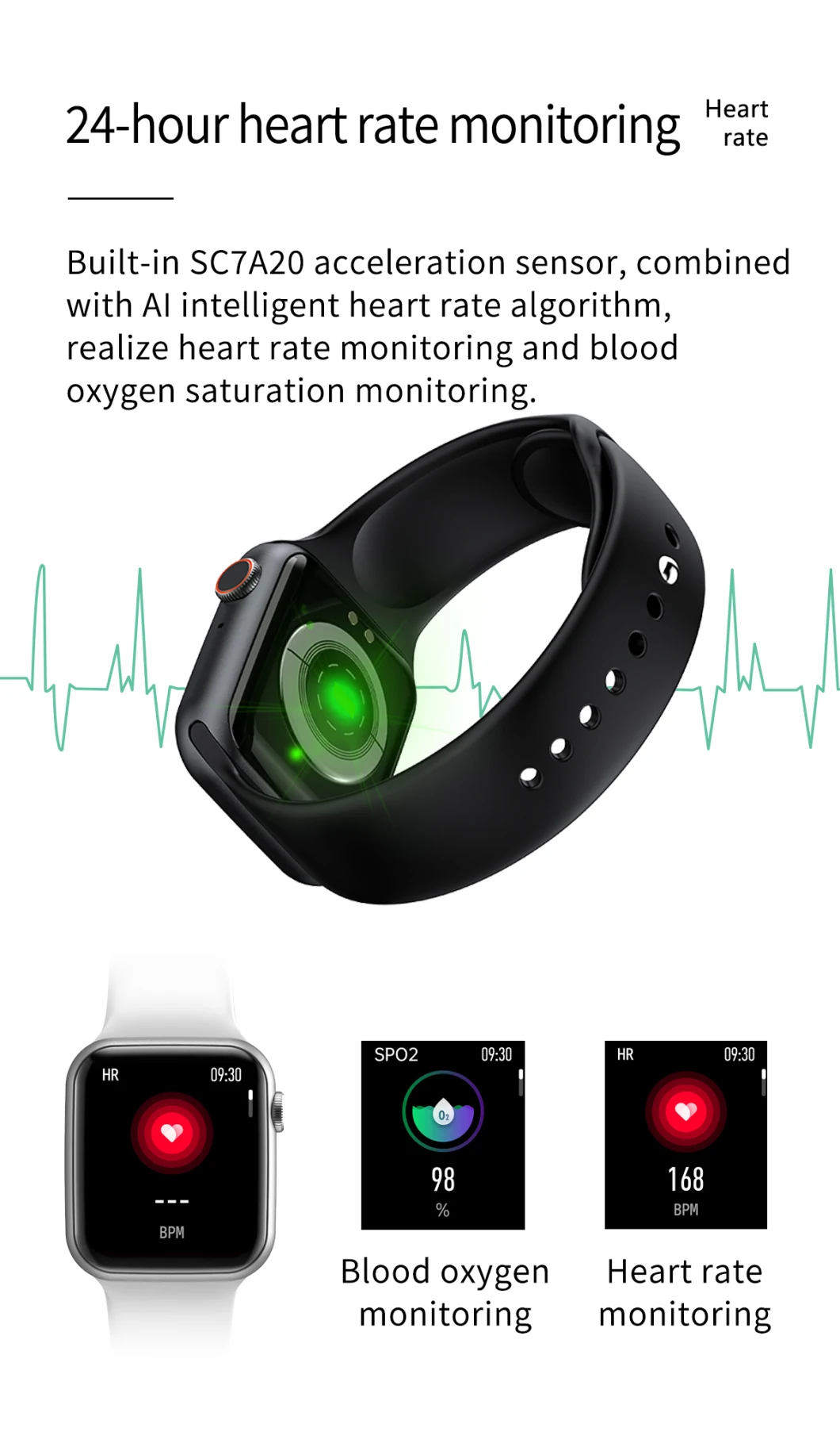 2020 Best Waterproof Sport Smart Bracelet Sleep Monitor Smart Phone Bluetooth Smart Watch Android Smart Watch