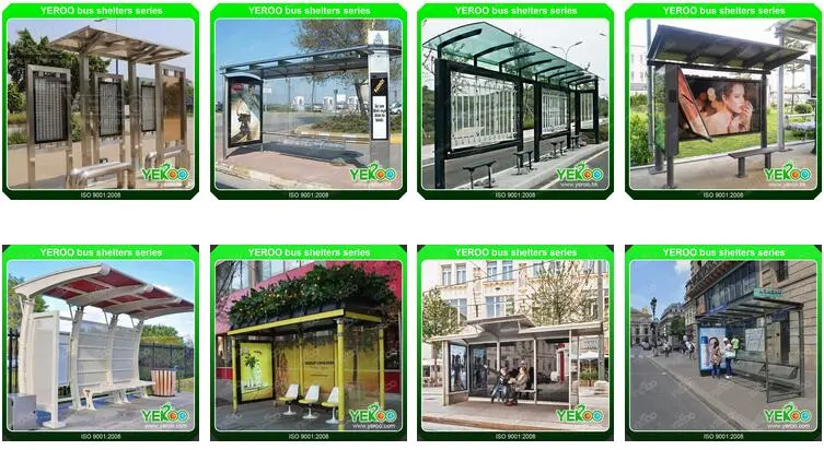 Outdoor Advertising Digital Signage Kiosk Bus Stop Shelter