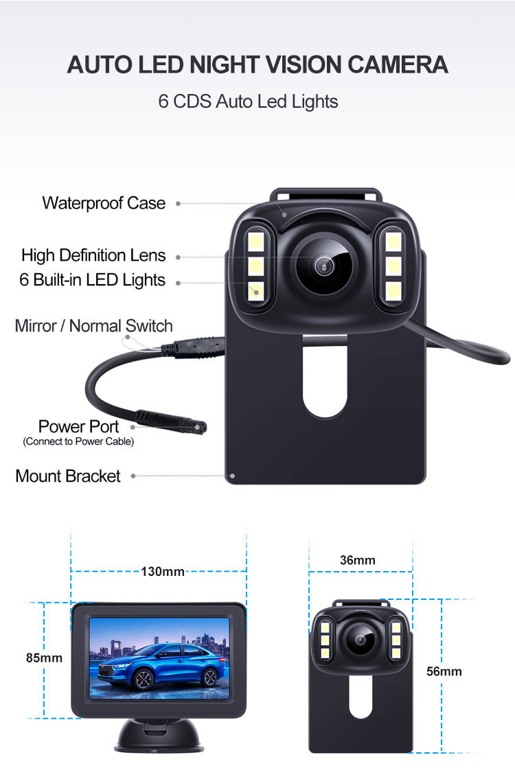 4.3inch Monitor Wired Reverse Camera