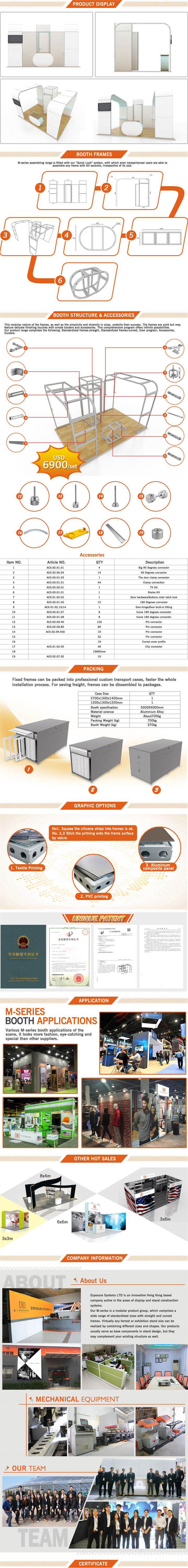 Portable Aluminum System Trade Show Display Exhibition Booth Stand