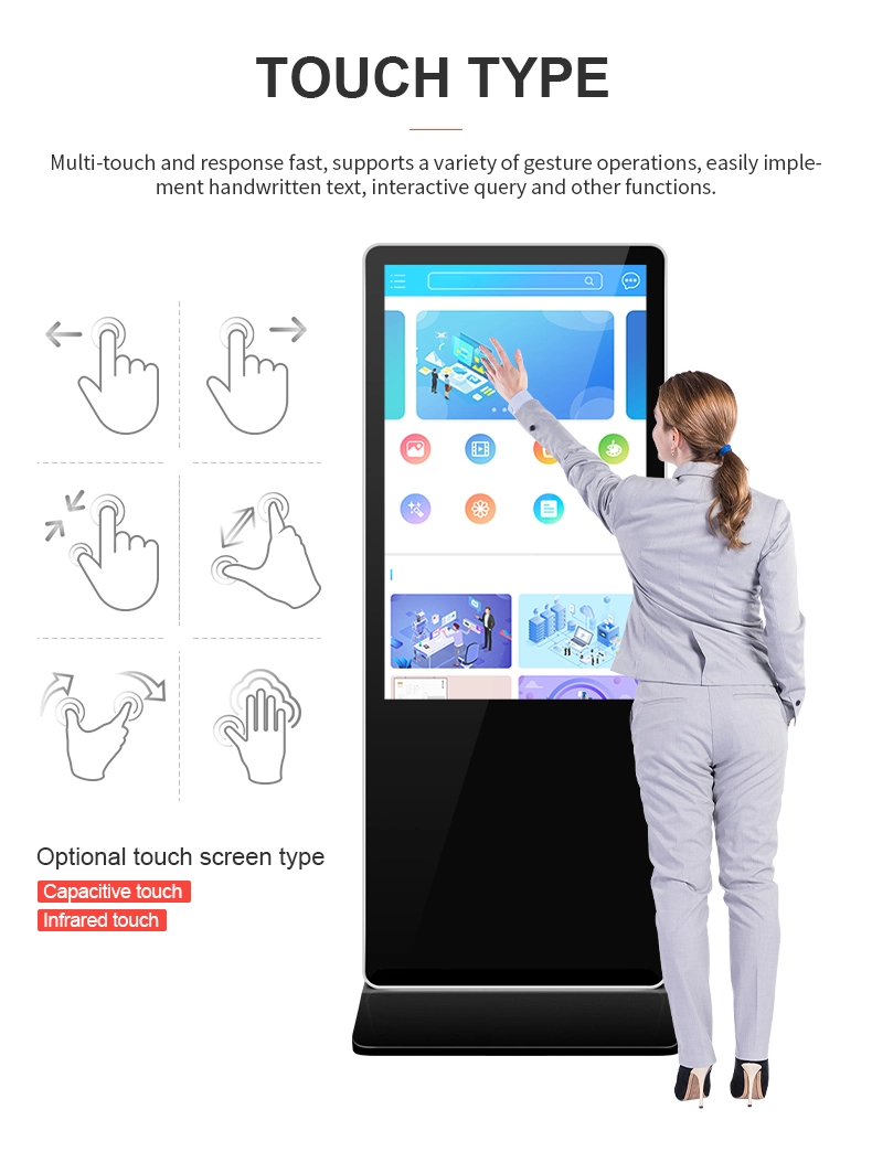 Senke Commercial LCD Advertising Display Digital Signage with WiFi Floor Standing Digital Signage