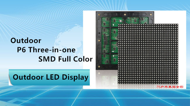 High Brightness Waterproof P6 Outdoor Full Color LED Display Module Advertising Screen Board