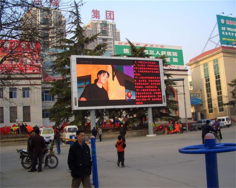 P16 DIP Outdoor Full Color Advertising Unipole Standing LED Digital Billboard
