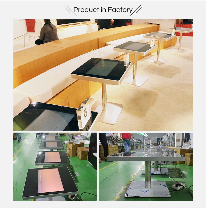 China Factory Supply Coffee Table 21.5inch LCD Smart Touch Table with LCD Smart Touch Screen
