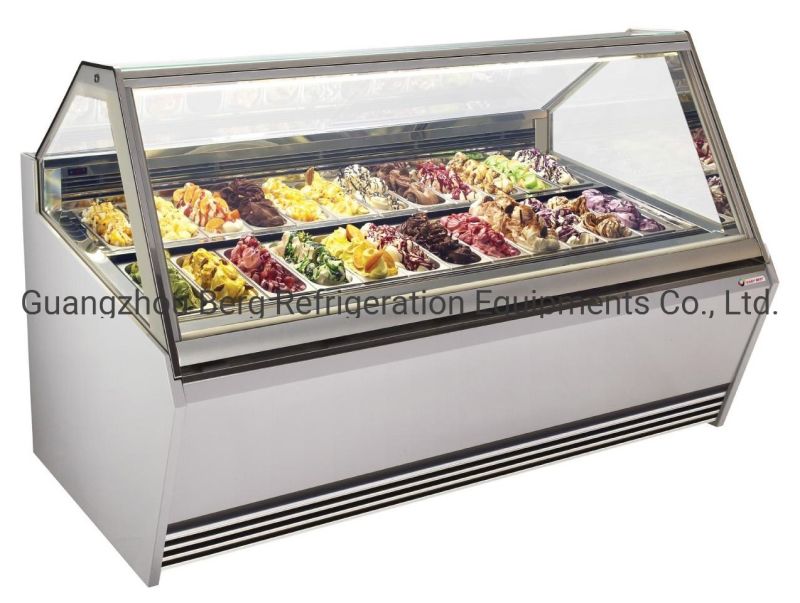 12 Plates Ice Cream Showcase/Ice Cream Freezer/Ice Cream Display Freezer