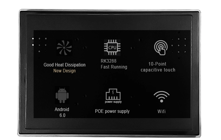 Industrial Automation 10.1'' Rk3128 1+8g IPS Touch Screen Embedded Poe Tablet PC