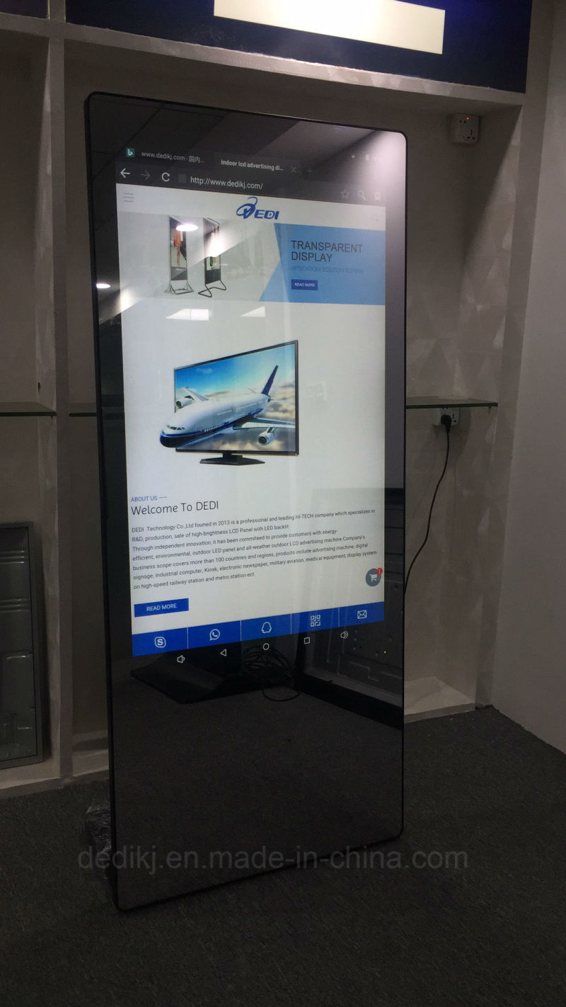 Dedi Magic Mirror LCD Advertising Display HD Digital Signage Touch Screen Kiosk for Shopping Mall