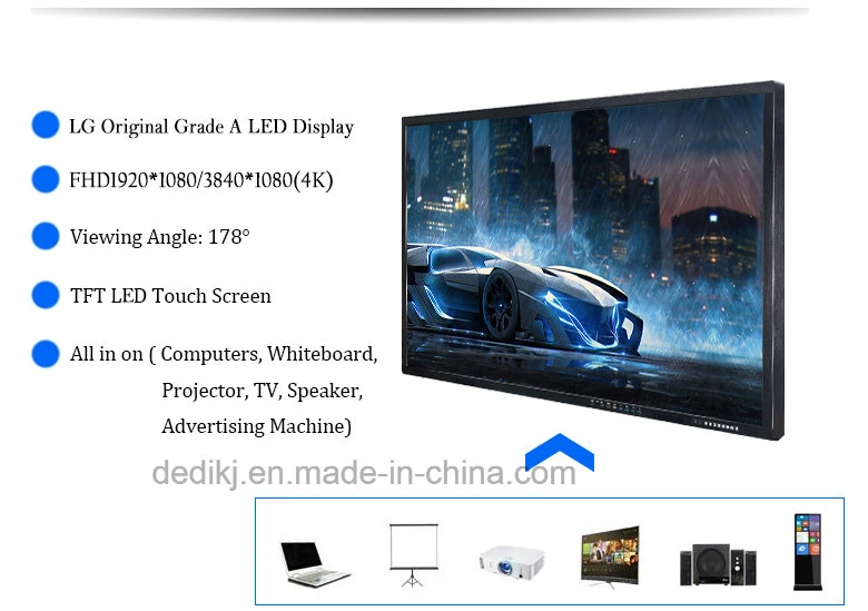 Dedi 55inch Multi-Touch All-in-One Touch Screen All in One PC/ Portable Interactive Whiteboard with Intel I5
