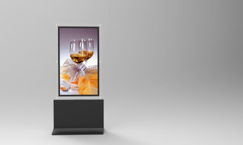 Slim Design LCD Advertising Kiosk