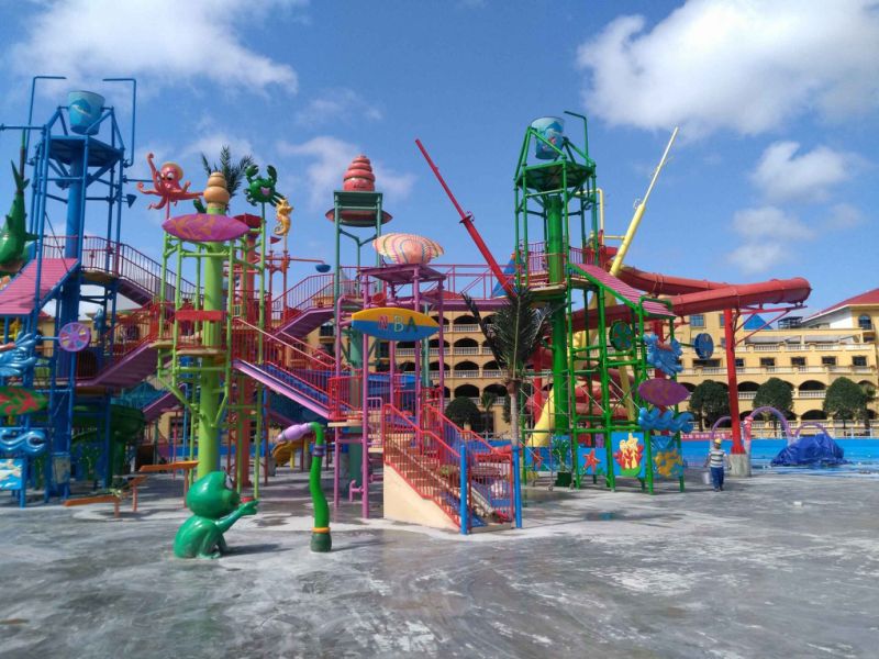 Outdoor Playground/Water House/ Large Interactive Water Park (LZH-028)