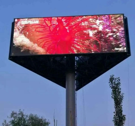 Outdoor Three Sided LED Display Screen Advertising Digital Billboard