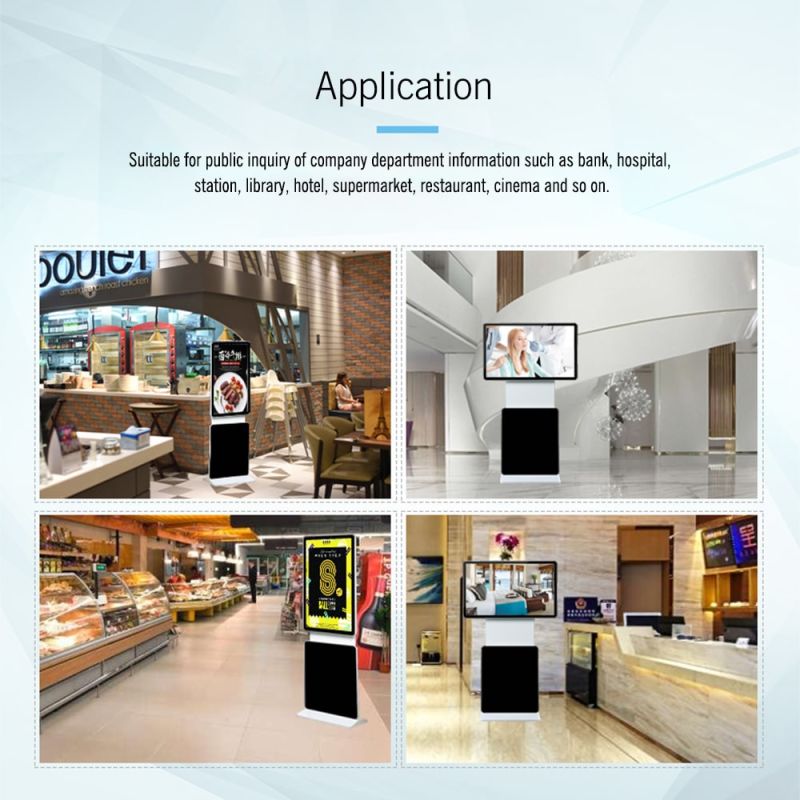 50 Inch Portable Standalone Totem Kiosk LCD Windows Digital Poster Display for Promotional Ads