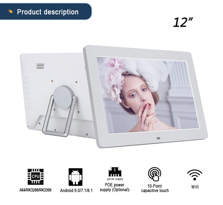 12inch Tablet PC Wall Mount Poe Tablet Digital Signage Advertising Display with RJ45 Ethernet