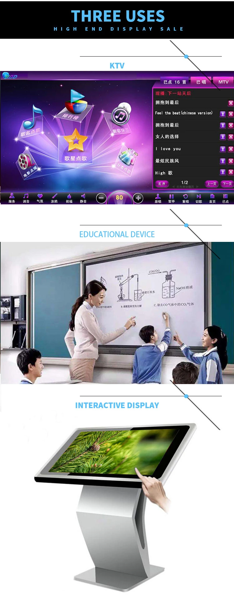 Touch Screen Monitor 27 32 55 Inch Outdoor Touch Screen Monitor