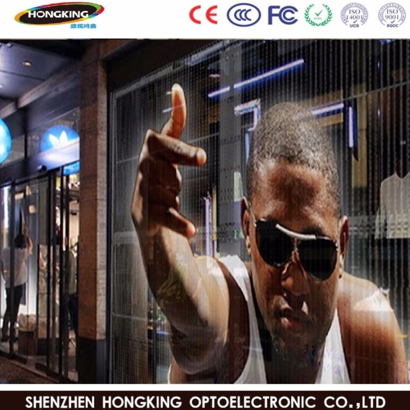 P3.9mm Shopping Mall Glass Window Wall Transparent LED Display