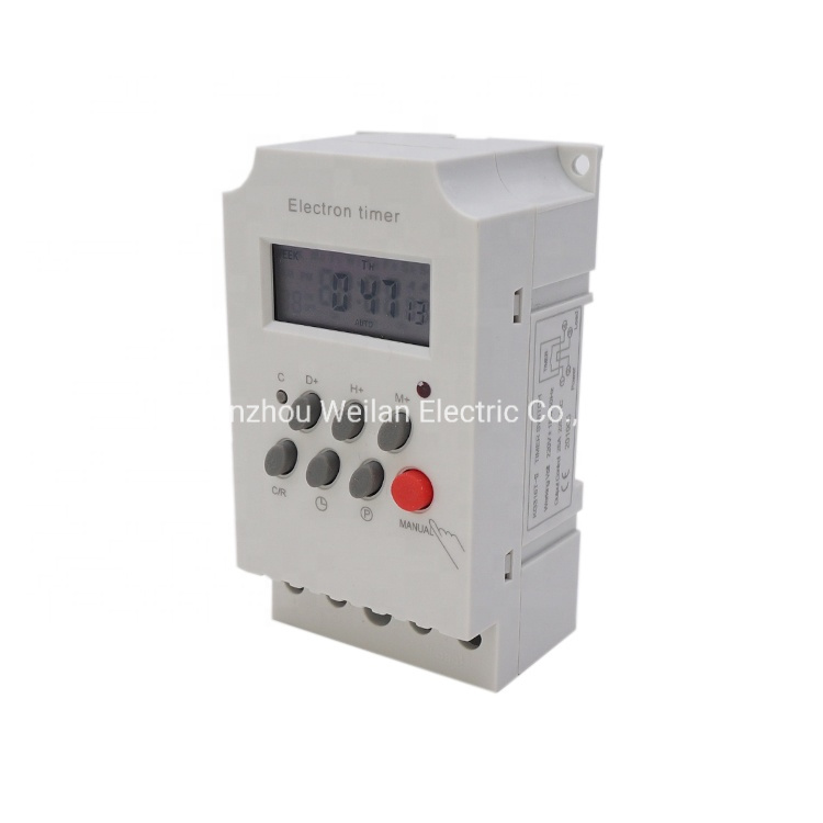 Panel-Mount Digital Programmable Timer LCD Display AC Type