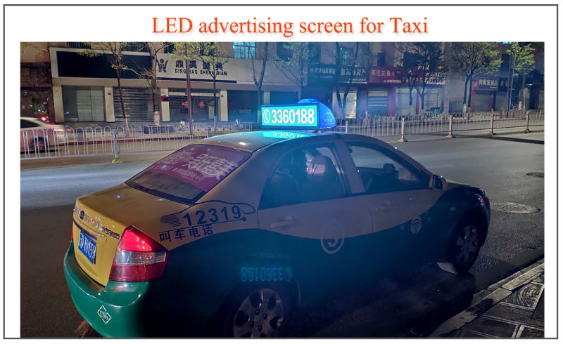 Outdoor P3mm P5mm Programable WiFi 3G Taxi Top LED/Taxi Top LED Screen/Advertising Display for Car Taxi Sign