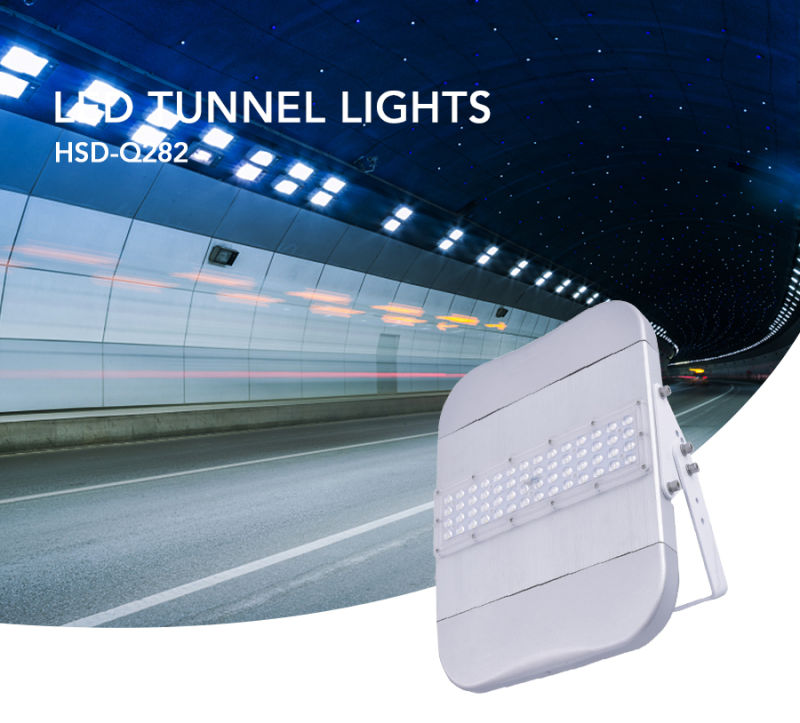 Industrial Adjustable Intelligent Waterproof IP66 Outdoor LED Tunnel Flood Light with High Brightness