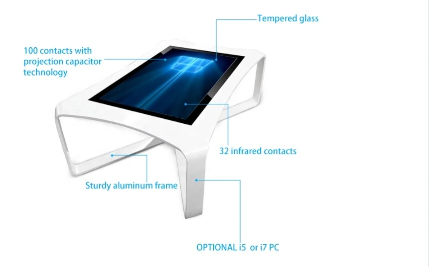 E-Fluence 55'' Windows Interactive Smart Touch Table for Coffee / Restaurant