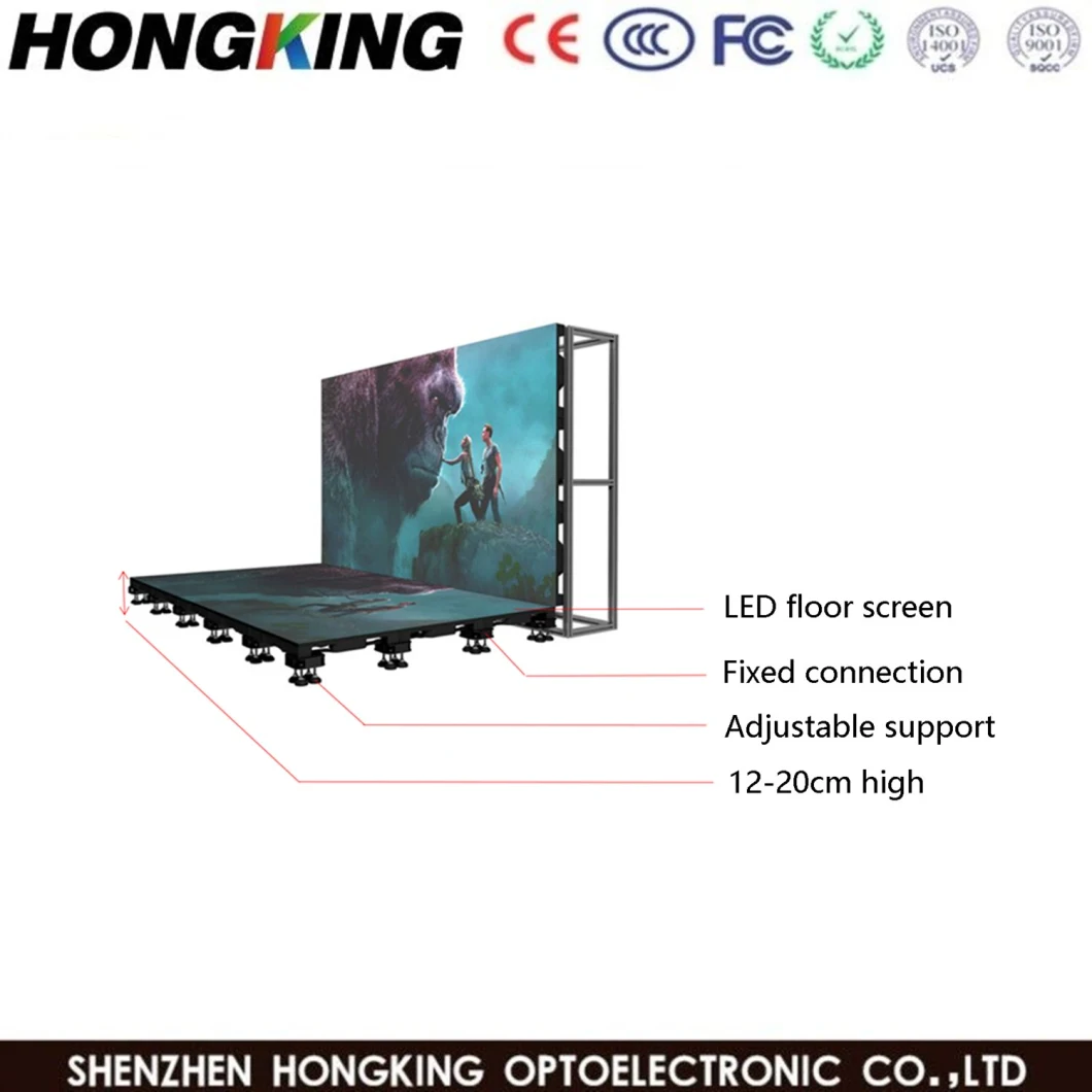 IP65 500X500mm Cabinet Interactive System P5.2 Pixel Dance Floor LED Screen