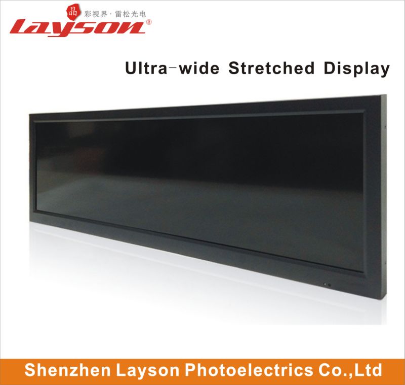 57.5 Inch Ultra Wide Stretched Bar LCD Panel Display Multimedia Ad Player WiFi Network Digital Signage Full Color Monitor Advertising Media Player