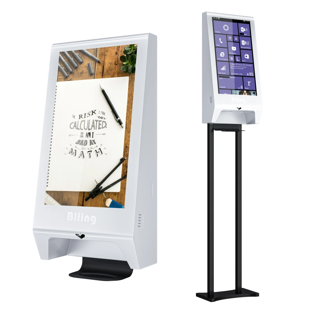 Advertising Kiosk 21.5inch Floor Standing Digital Signage Hand Sanitizer Kiosk