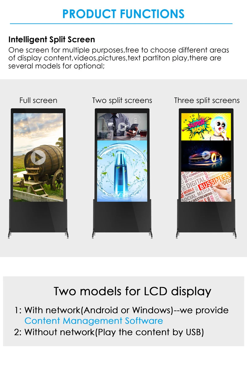 43inch Floor Standing LCD Advertising Display Advertisement LCD Displays for Advertising