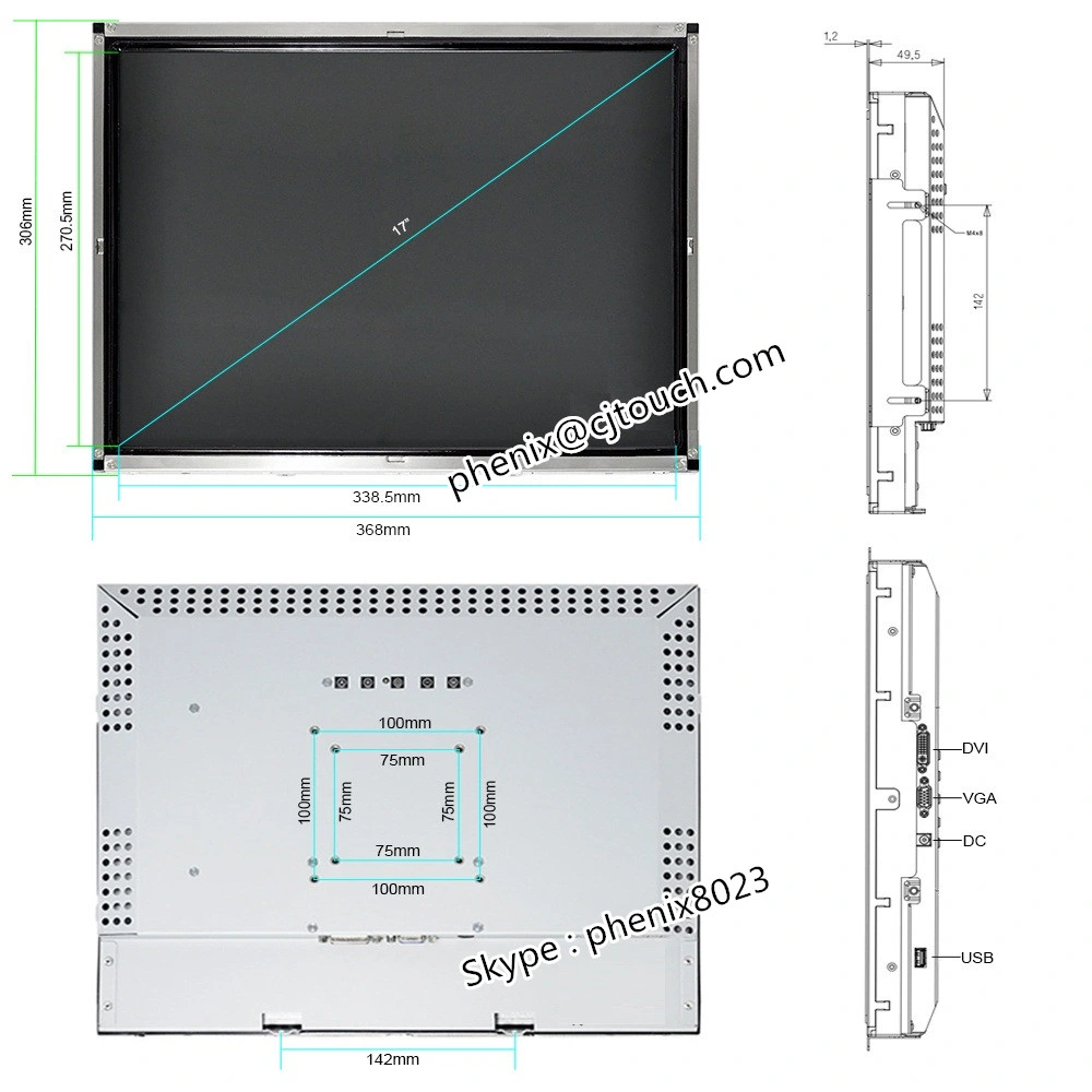 17inch Cjtouch Education Whiteboard Interactive Smart LED TV LCD Display 1080P Display Infrared IR Touchscreen Monitor