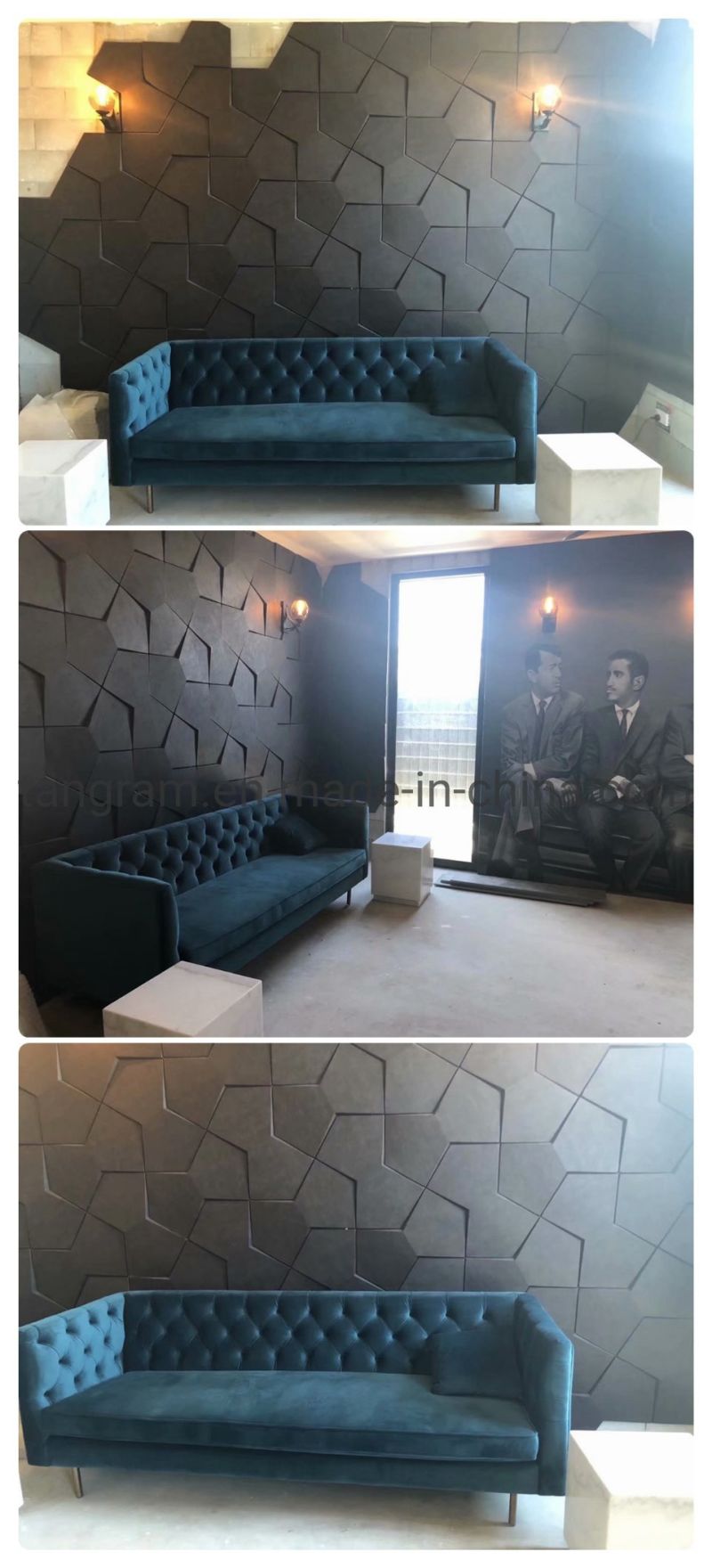 Soft 3D Wall Covering Big Wall Board PU Leather Wall Panel