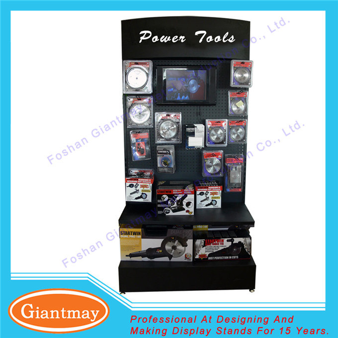 Floor Exhibition Display Stand with LCD Screen and LED Lighting