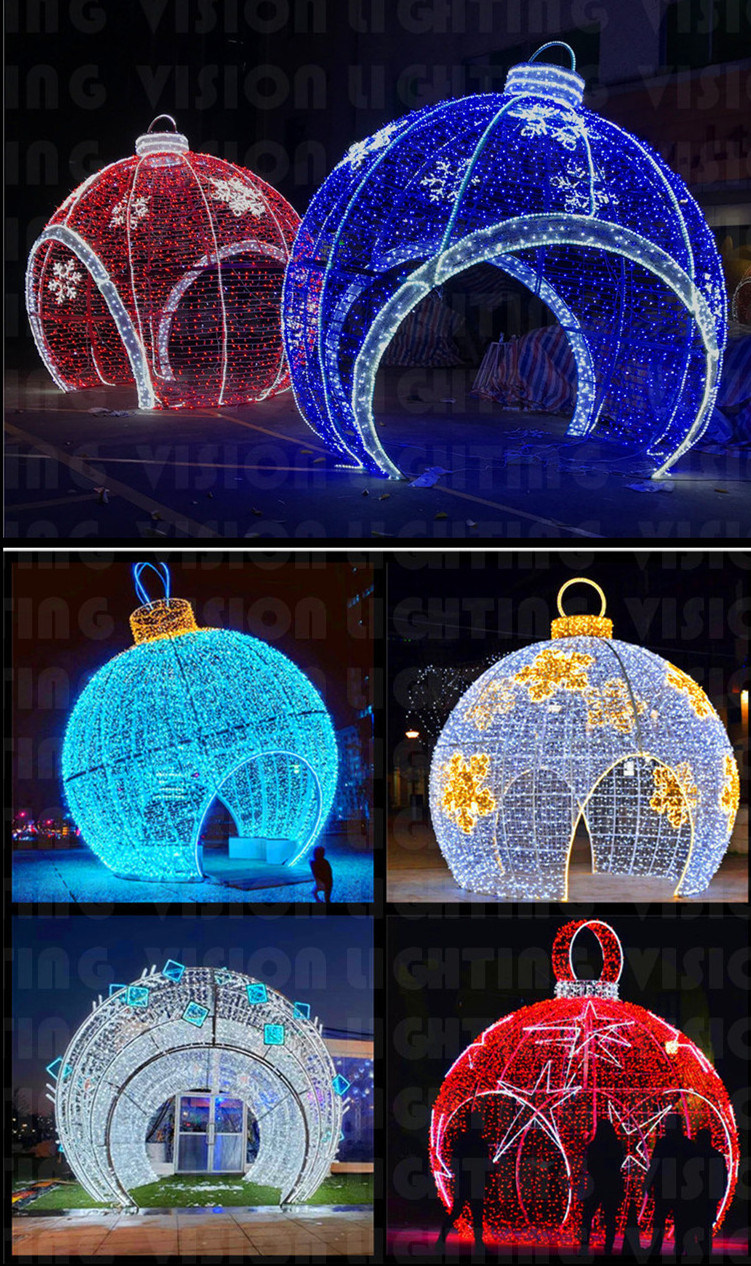 Outdoor Large LED Christmas Ball Lights for Outdoor Decorations