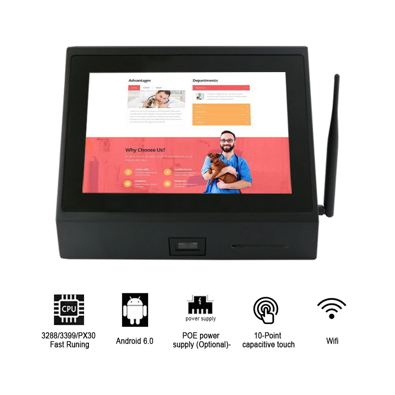 Portworld Industrial Barcode Scanner Tablet 10 Inch Monitor Big Speaker Android 7.0 Wireless Tablet