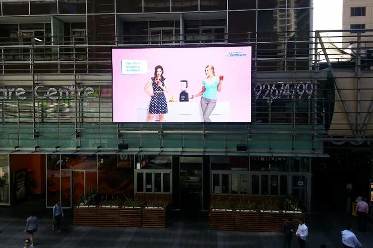 P5mm Outdoor Fixed Installation LED Display Screen, Iron Cabinet Outdoor LED Display for Shopping Mall Advertising