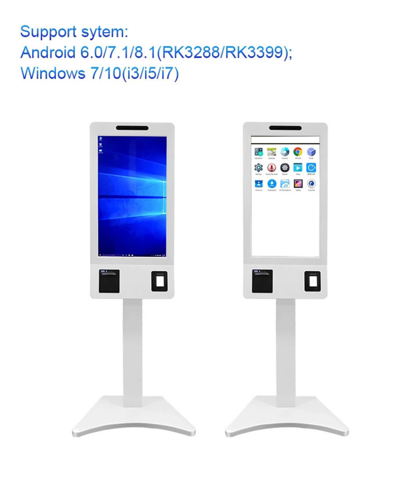 32 Inch Self Service Ordering Kiosk with Android IR 10 Points Touch for Restaurant