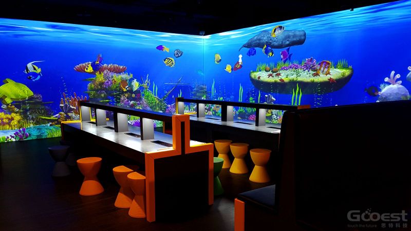Interactive Aquarium for Kids Center or Restaurant Interactive Projector Theme