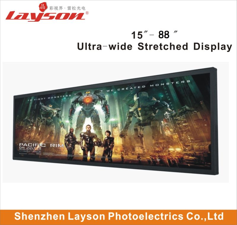 49.5 Inch Ultra Wide Stretched Bar LCD Panel Display Multimedia Ad Player Digital Signage Full Color LED Monitor Advertising Media Player