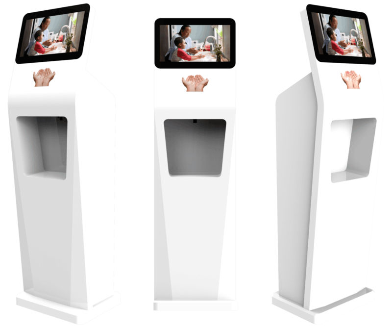 15.6" Auto-Induction Hand Sanitizer Advertising Kiosk
