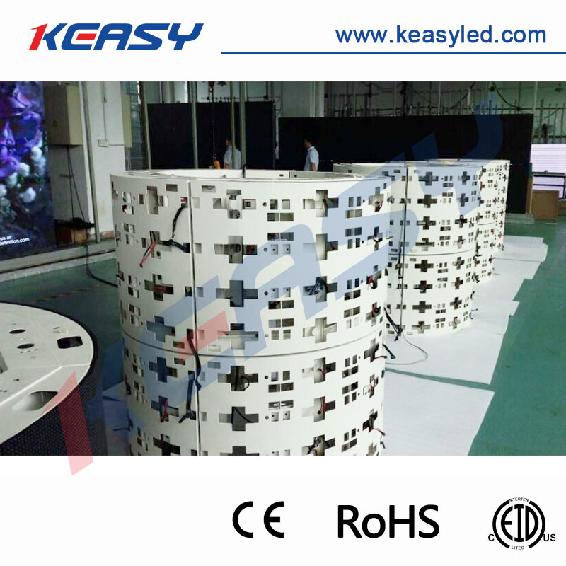 Customized Indoor P6 Full Color Cylinder/Round LED Display with Curved Panel