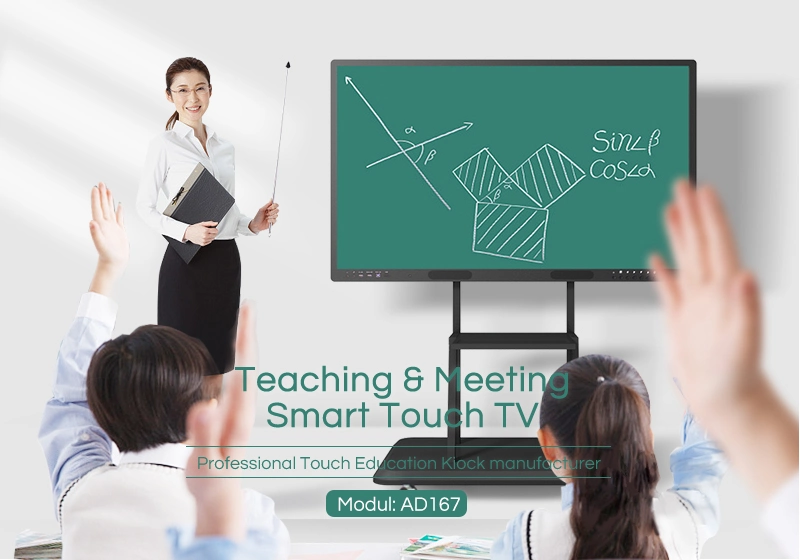 Windows Android Double OS Electronic Whiteboard Teaching Touch Screen Kiosk