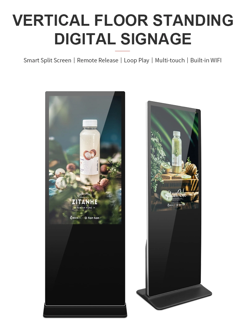 Senke Commercial LCD Advertising Display Digital Signage with WiFi Floor Standing Digital Signage