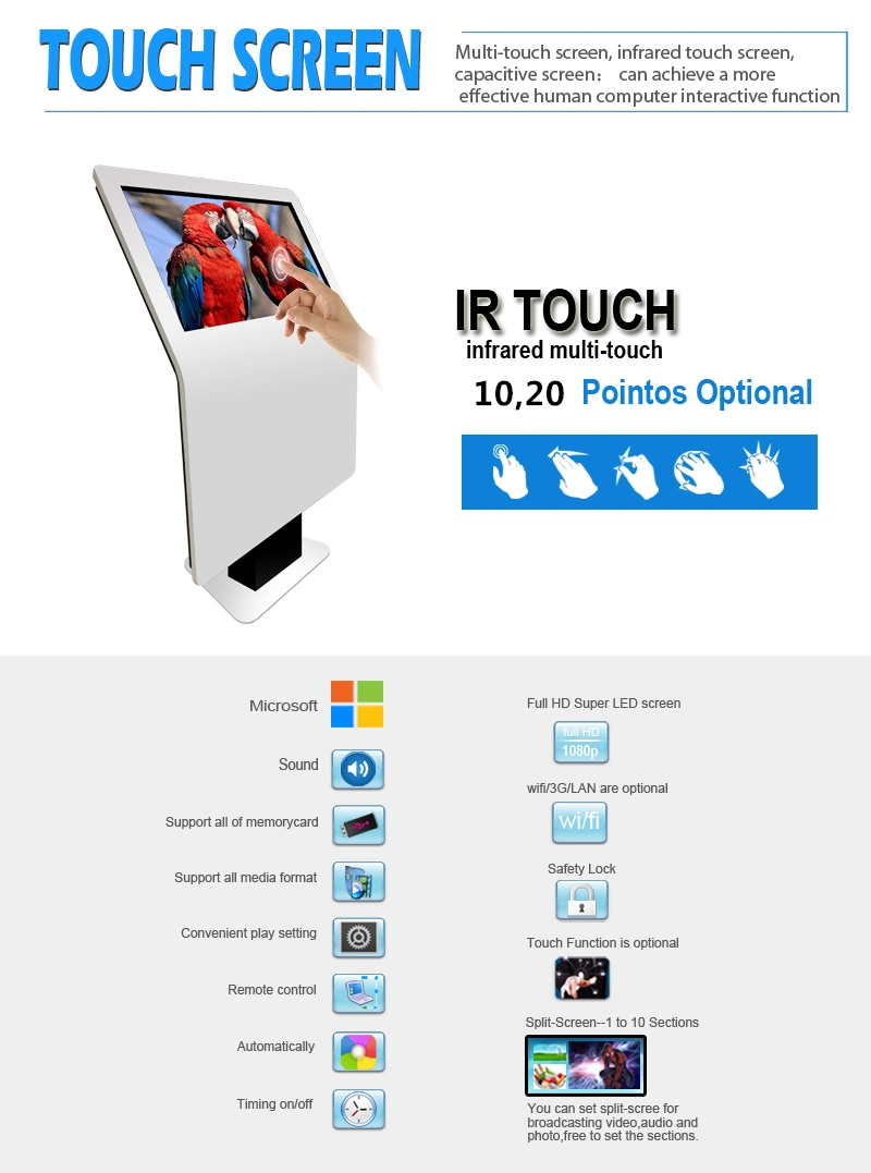 2021 Best Selling All in One Touch Screen Kiosk Android Touch Screen Table