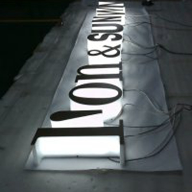 Acrylic Lighting Letters Signboard LED Back Side Mini Signage