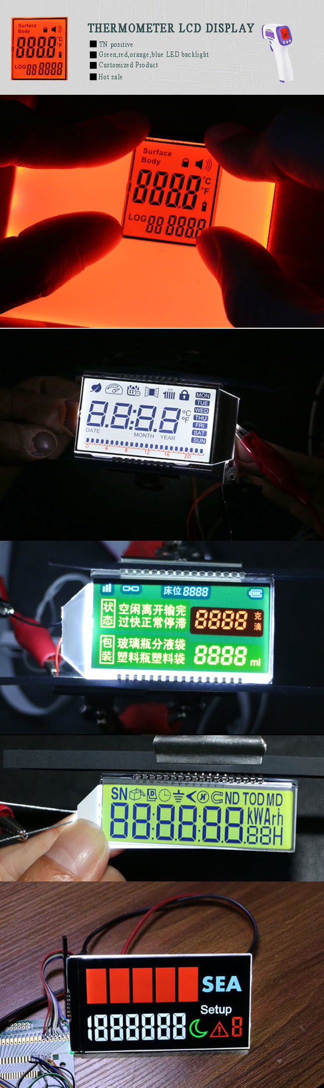 Tn Type LCD Thermometer Temperature Controller Gameboy Spot Welder LCD Tn