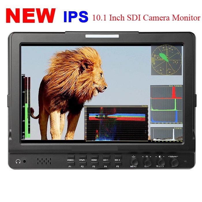 IPS Panel 10.1 Inch TFT LCD Monitor Dual Sdi for Professional Broadcast Studio