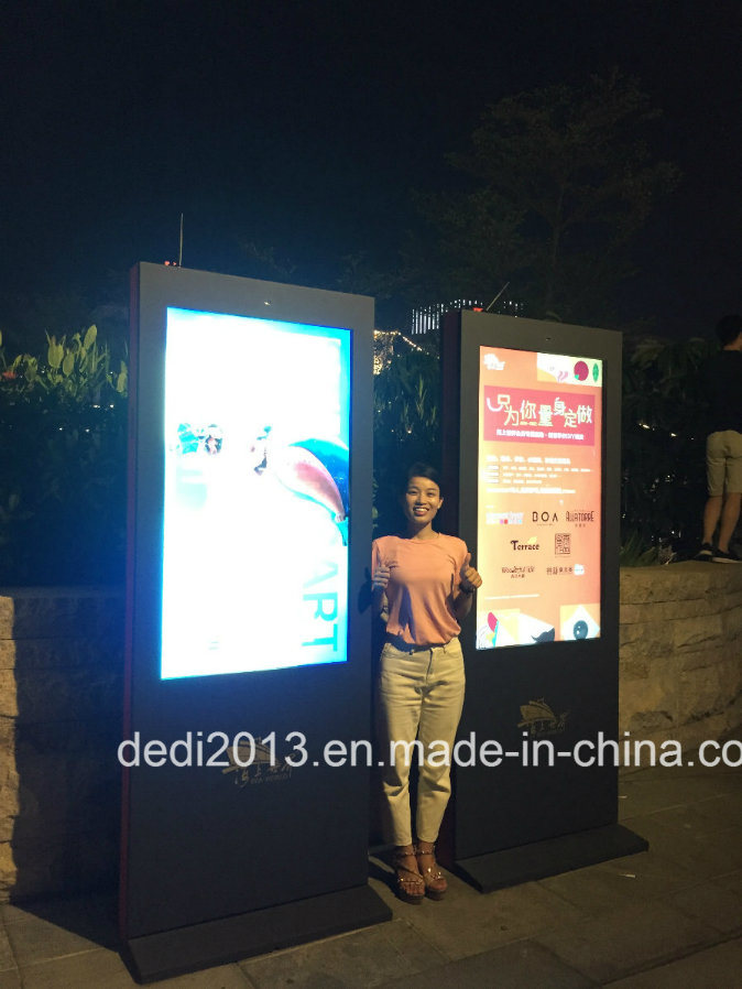 65'' IP65 Outdoor Customized Advertising LCD Digital Screen Kiosk for Shopping Mall