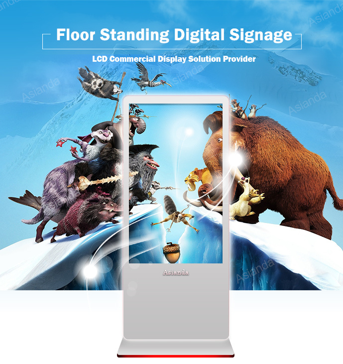Indoor Use Floor Stand 55inch LCD Digital Signage for Shopping Mall