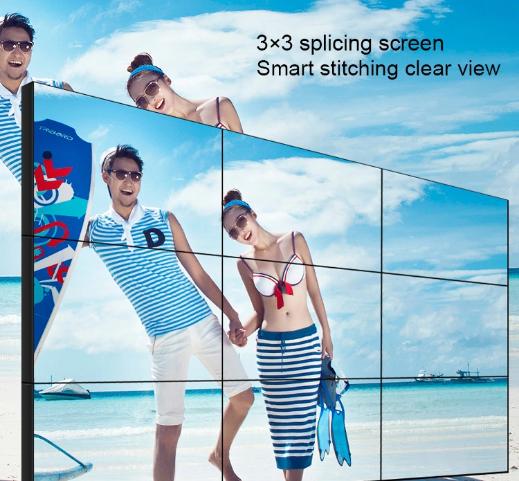 LCD Panel Advertising Display Narrow Bezel Wall Stand Videowall 46 Inch Indoor Advertising Video Wall