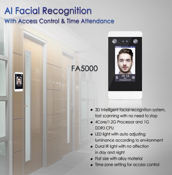Ai Visible Light Facial Recognition System with Time Attendance