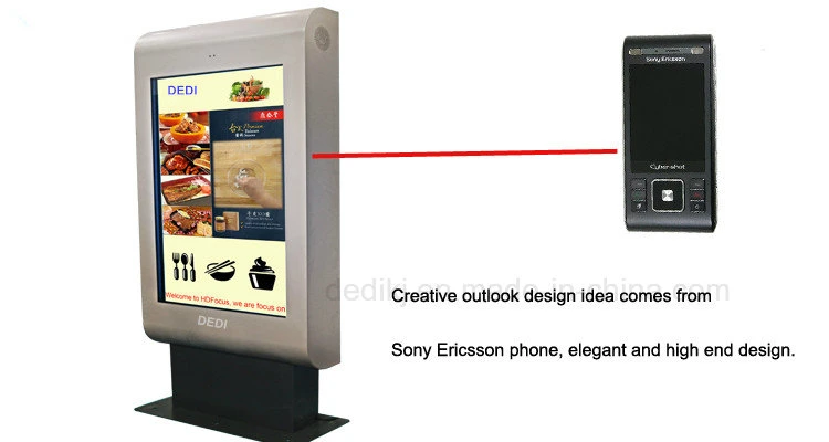 Dedi 55inch Free Standing Digital Signage Advertising LCD Digital Signage Outdoor Information Kiosk