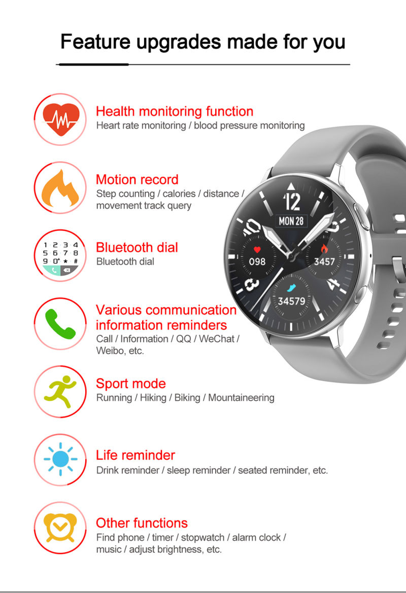 Sport Smart Watch Fitness Tracker Health Heart Rate Blood Pressure Pedometer Men Smart Bracelet Waterproof Wristband